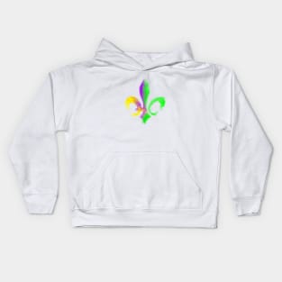 Mardi Gras Fleur de Lis Kids Hoodie